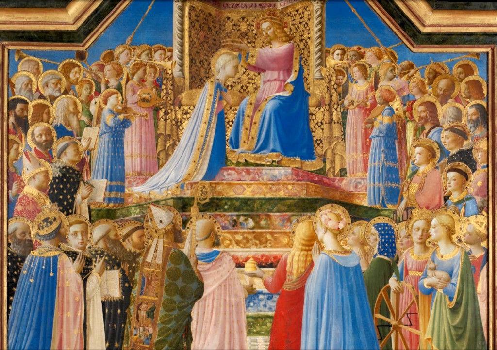 Fra Angelico. Coronación de la Virgen, 1434. Museo del Louvre