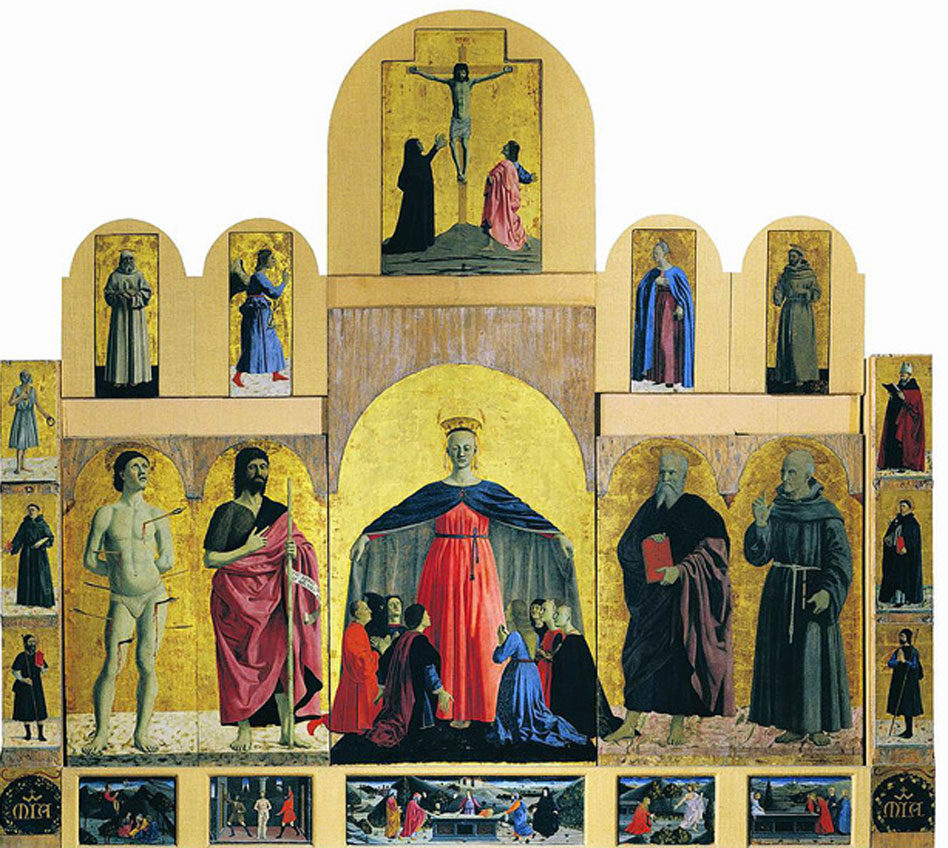 Piero della Francesca. Retablo de la Misericordia, 1445-1462. Museo Civico de Sansepolcro