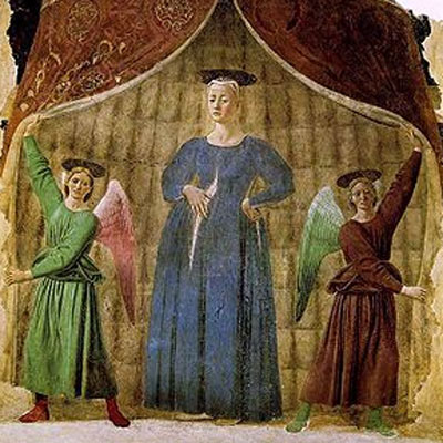 Piero della Francesca. Madonna del Parto, hacia 1460. Museo de la Madonna del Parto, Monterchi