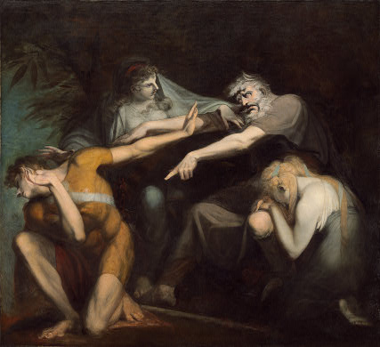 Füssli. Edipo acusando a su hijo Polínices, 1776-1778
