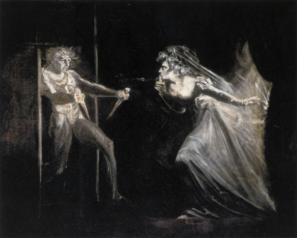 Füssli. Lady Macbeth con las dagas, 1812