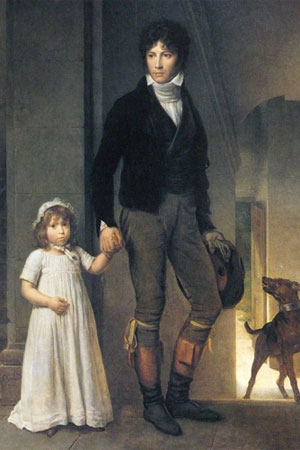 François Gerard. ean-Baptiste Isabey, miniaturista, con su hija, 1795. Museo del Louvre