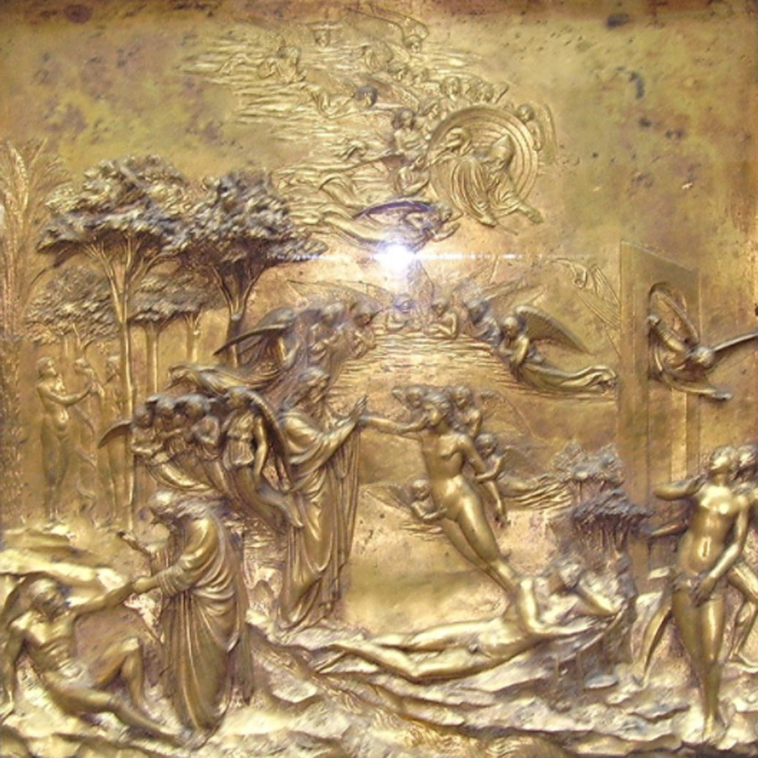 Ghiberti. Adán y Eva. Puerta del Paraíso, 1425-1452