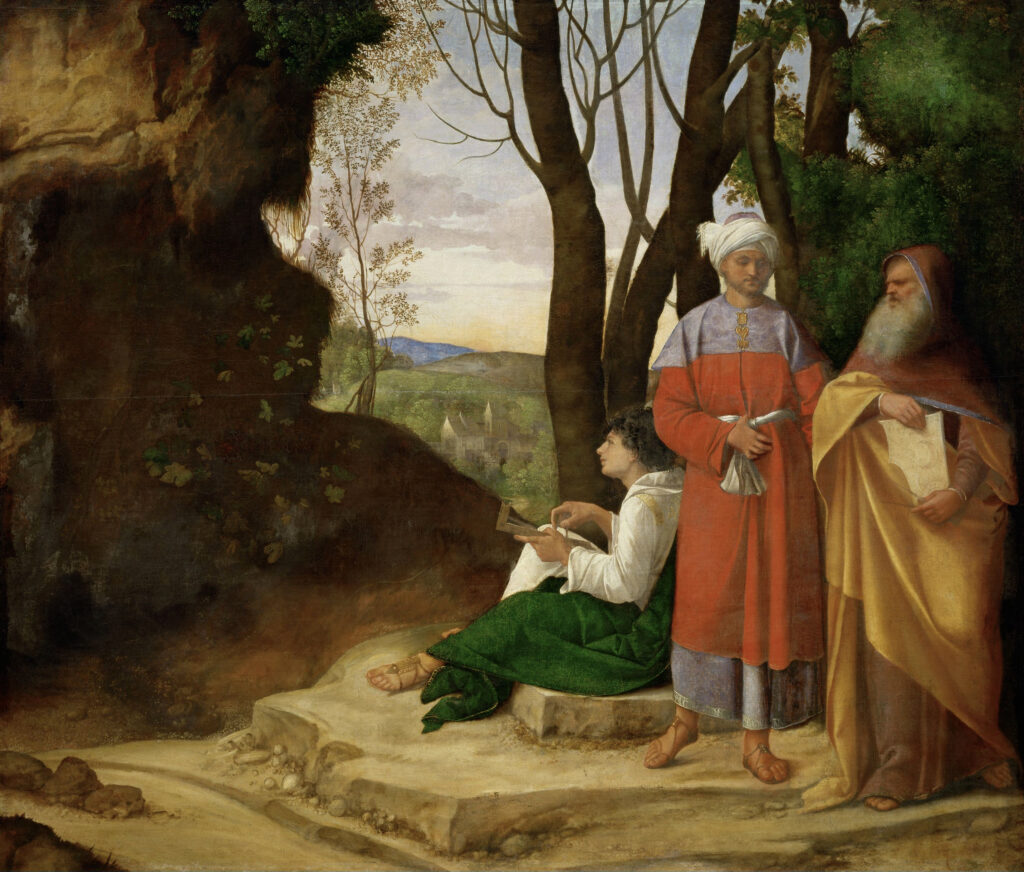 Giorgione. Los tres filósofos, hacia 1505-1509. Kunthistorisches Museum, Viena