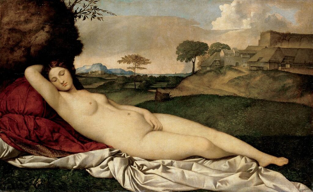 Giorgione. Venus dormida, hacia 1507-1510. Gemäldegalerie Alte Meister, Dresde