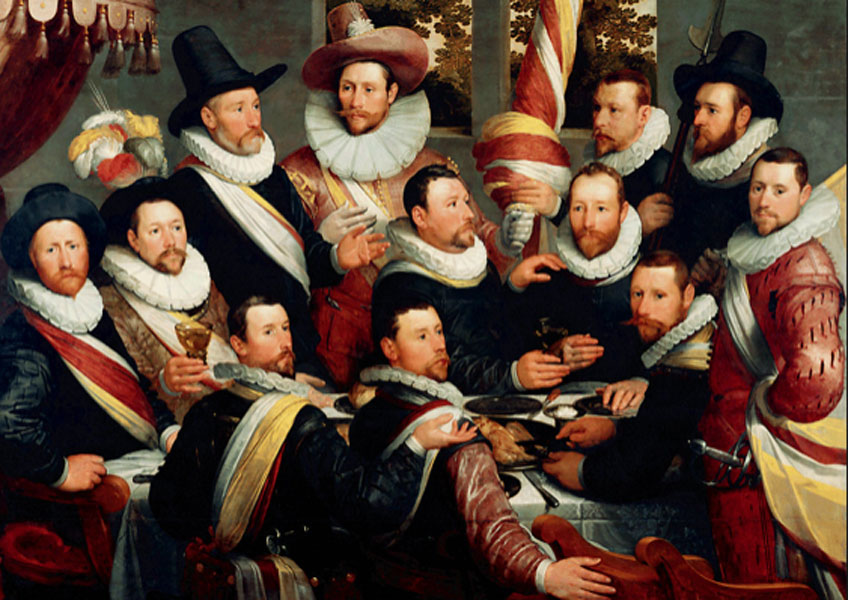 Frans Hals. Banquete de los arcabuceros de San Jorge de Haarlem, 1616. Museo Frans Hals, Haarlem
