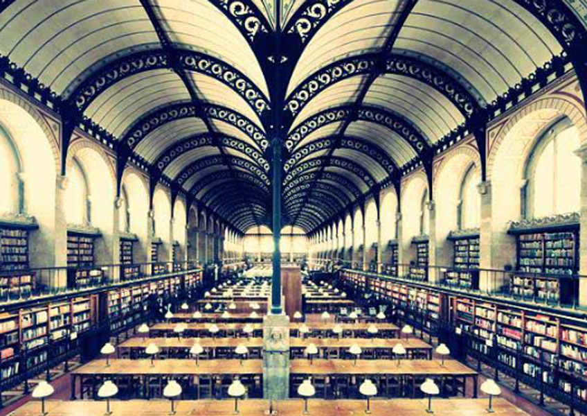 Henri Labrouste. Biblioteca de Santa Genoveva, París, 1840