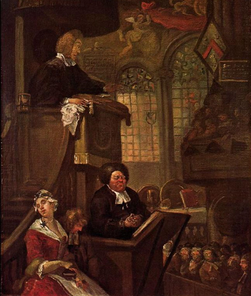 William Hogarth. En la iglesia, 1728. Instituto de Arte, Minneapolis