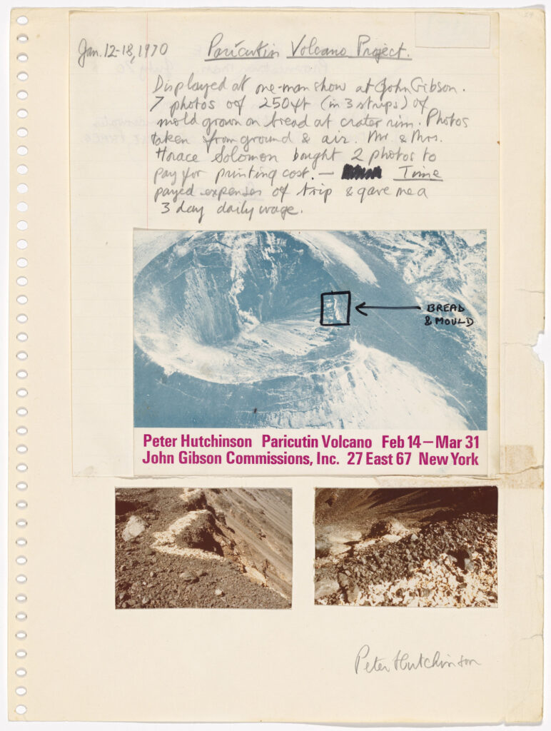 Peter Hutchinson. Paricutin Volcano Project, 1970. MoMA