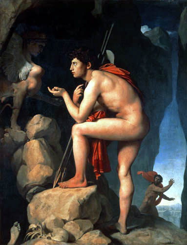 Pintores del Romanticismo. Ingres. Edipo y la esfinge, 1808