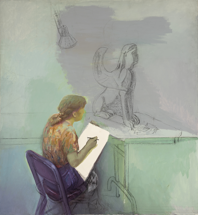 Isabel Baquedano. Mujer dibujando, hacia 1980. Museo de Bellas Artes de Bilbao