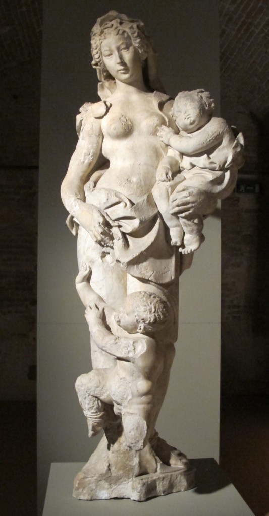 Jacopo della Quercia, Acca Larentia en la Fonte Gaia, 1409