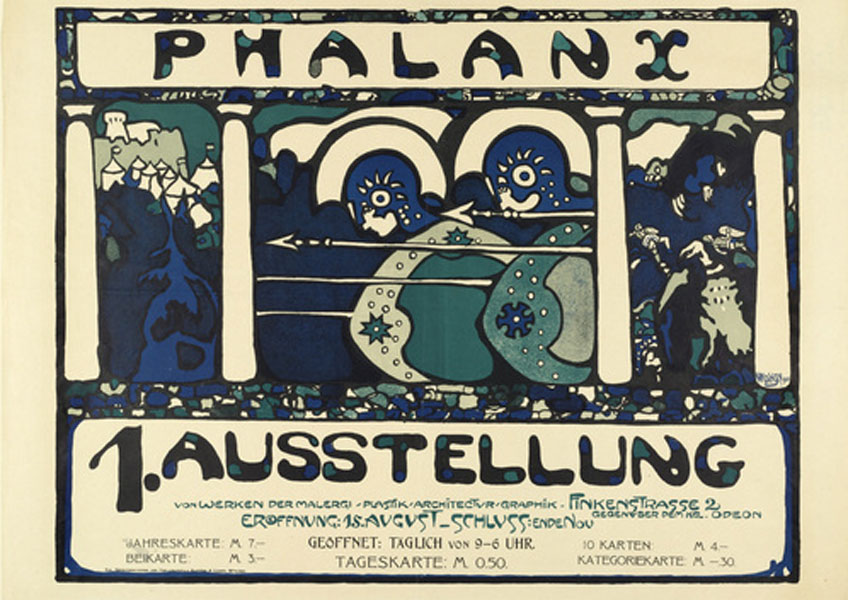 Kandinsky. Cartel de la I Exposición de Phalanx, 1901. Städtische Galerie im Lenbachhaus, Múnich