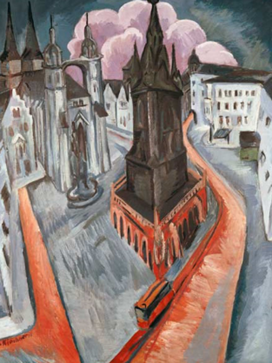 Kirchner. La torre roja en Halle, 1915. Museum Folkwang, Essen