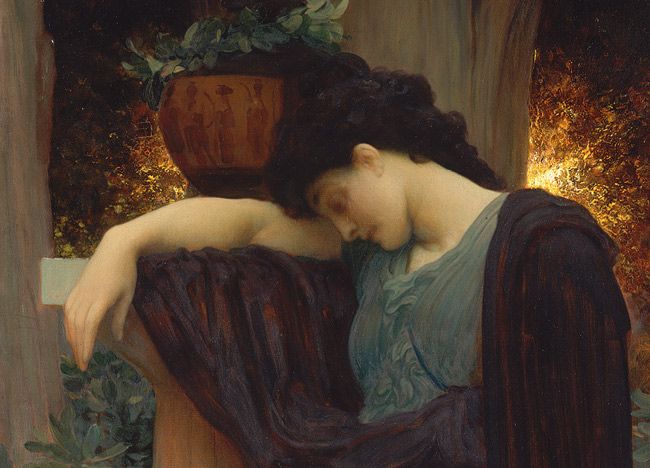 Frederic Leighton. Lachrymae (fragmento), hacia 1895. Metropolitan Museum of Art 