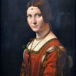 Leonardo da Vinci. La belle ferronière, 1490-1495. Museo del Louvre, París