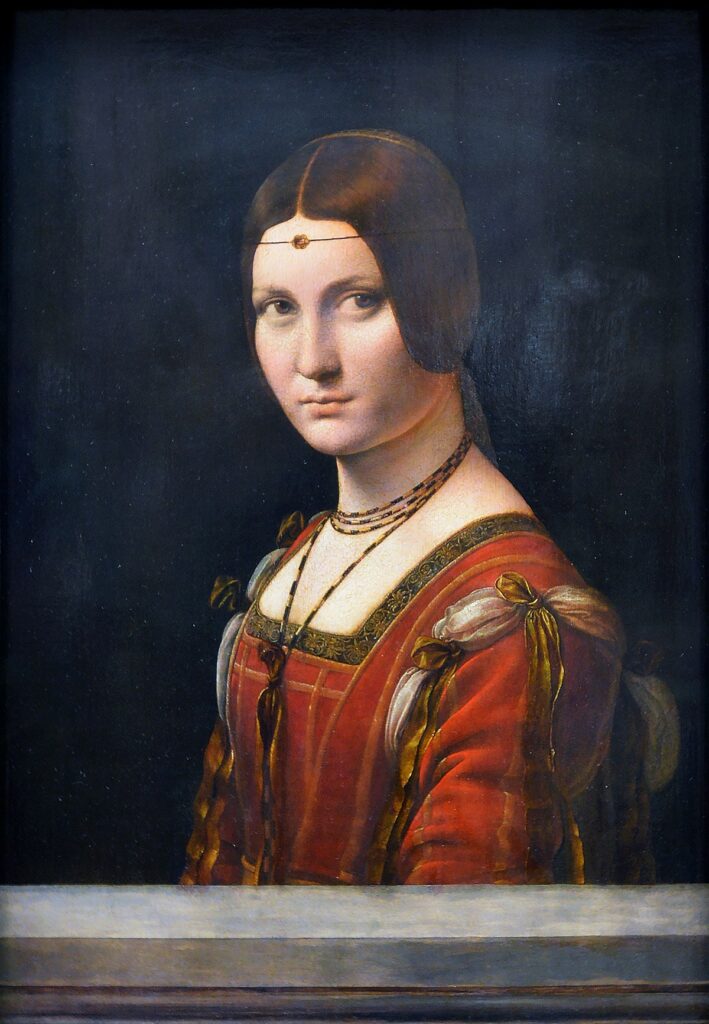 Leonardo da Vinci. La belle ferronière, 1490-1495. Museo del Louvre, París 