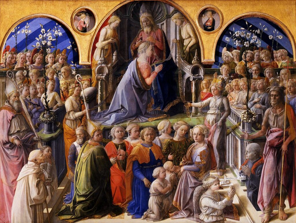 Filippo Lippi. La coronación de la Virgen. Uffizi, Florencia