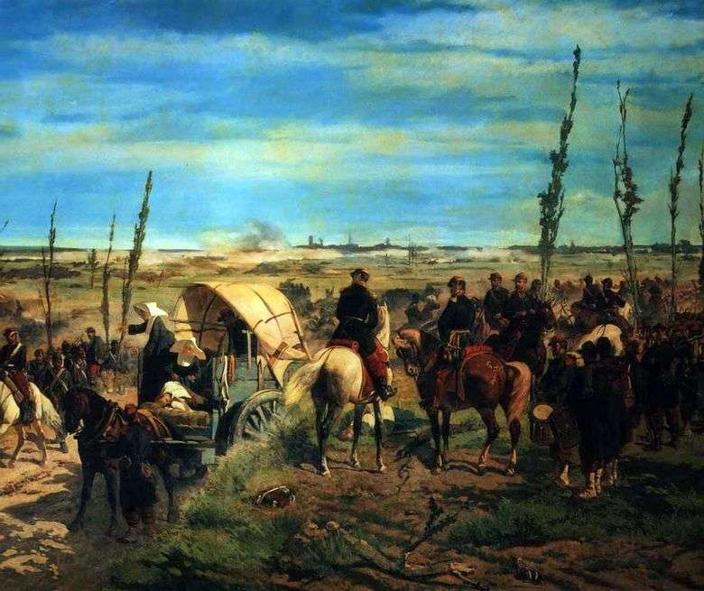  Giovanni Fattori. El campamento italiano después de la batalla de Magenta, 1861. Palazzo Pitti