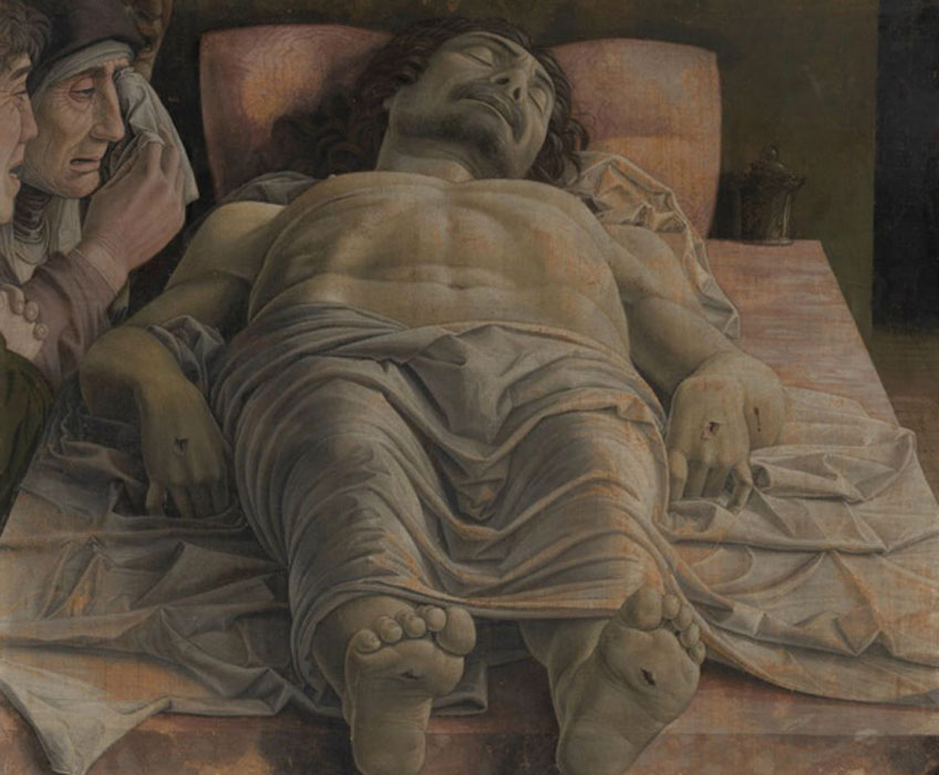 Mantegna. Lamentación sobre Cristo muerto, 1480-1490. Pinacoteca de Brera
