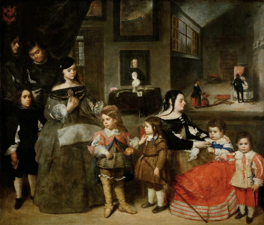  Juan Bautista Martínez del Mazo. La familia del pintor, 1665. Kunsthistorisches Museum, Viena
