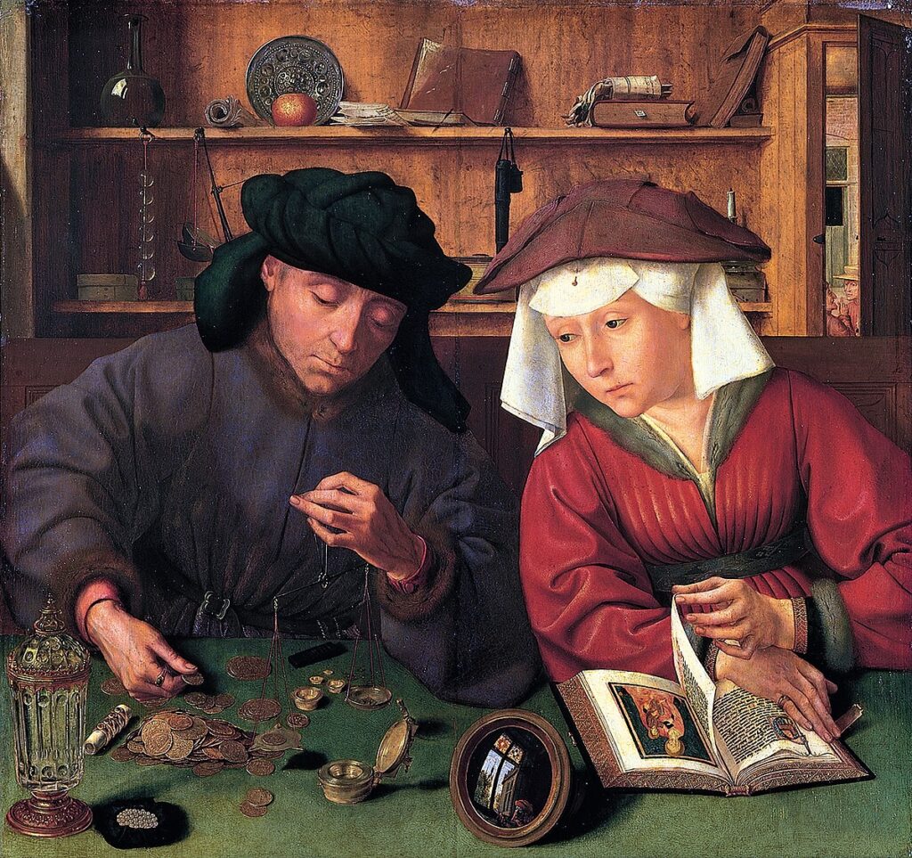 Quentin Massys. El cambista y su mujer, 1514. Musée du Louvre