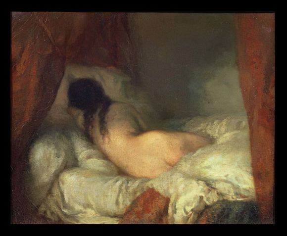 Millet. Desnudo femenino reclinado, 1844-1845
