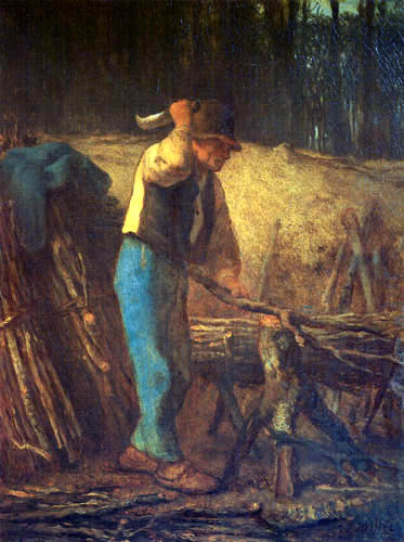 Millet. El leñador, 1858
