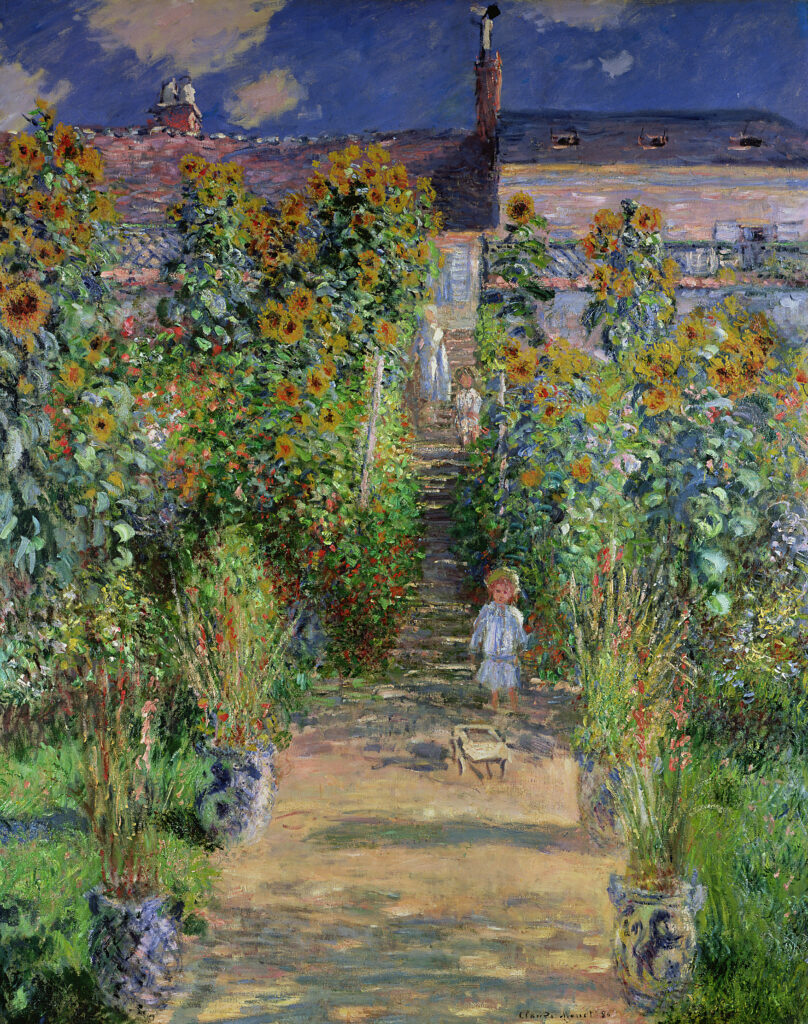 Claude Monet. El jardín de Monet en Vétheuil, 1881. The National Gallery of Art, Washington