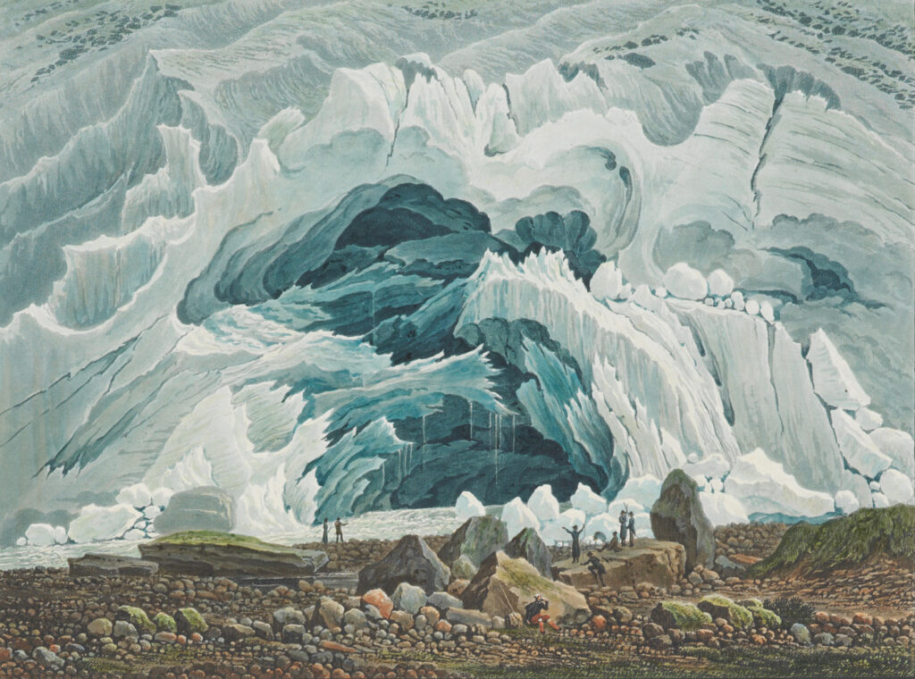 Samuel Birmann. Source de L'Arveron, 1826. Musée Alpin de Chamonix-Mont-Blanc
