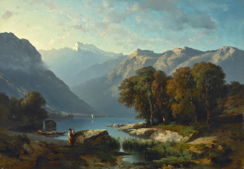 Alexandre Calame. Lac Leman, 1849. Musée d'art de la ville de Luxembourg. Villavauban