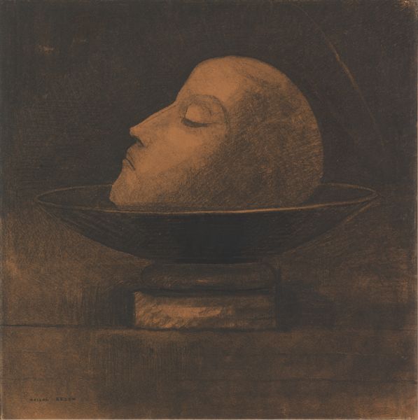 Odilon Redon. Cabeza de mártir sobre una copa (San Juan), 1877