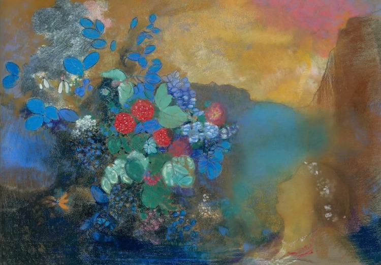 Odilon Redon. Ofelia entre las flores, 1905