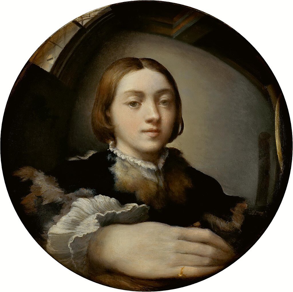 Parmigianino. Autorretrato en un espejo convexo, hacia 1524. Kunsthistorisches Museum, Viena