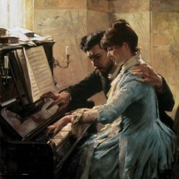Edelfelt. Al piano, 1884