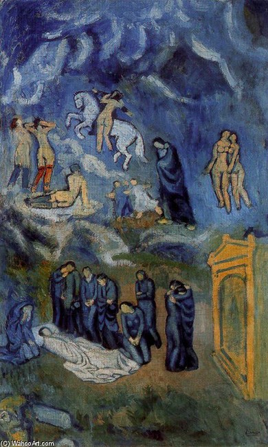 Pablo Picasso. Evocación (El entierro de Casagemas), 1901. Musée d´Art Moderne de la Ville de París
