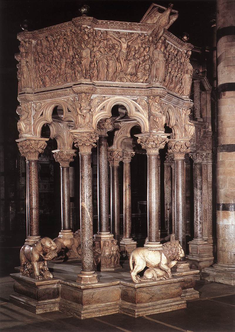 Nicola Pisano. Púlpito de la Catedral de Siena, 1265-1268