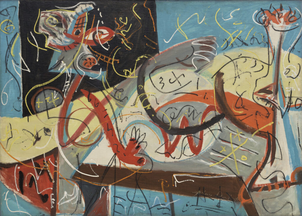 Jackson Pollock. Stenographic Figure, hacia 1942. MoMA