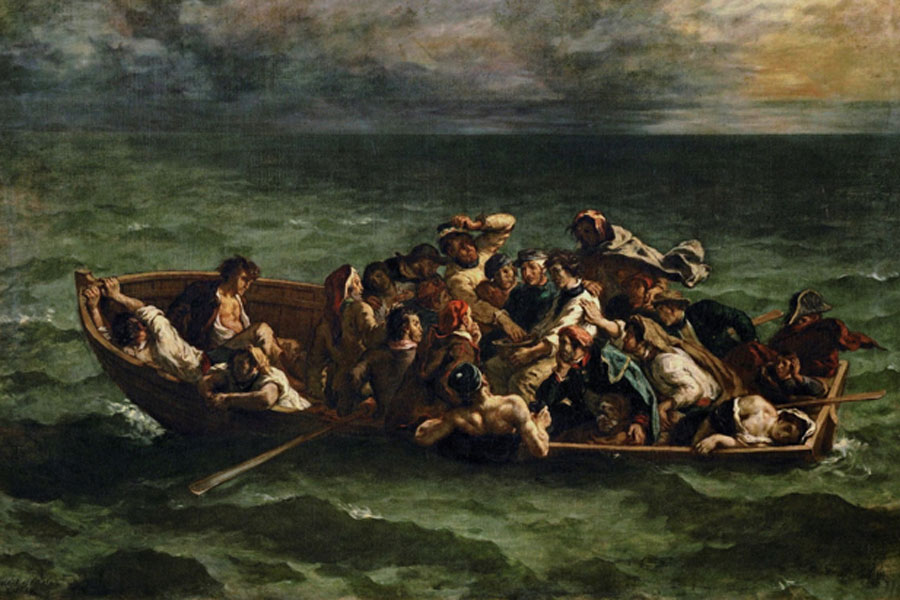 Eugène Delacroix. El naufragio del Don Juan, 1840. Museo del Louvre