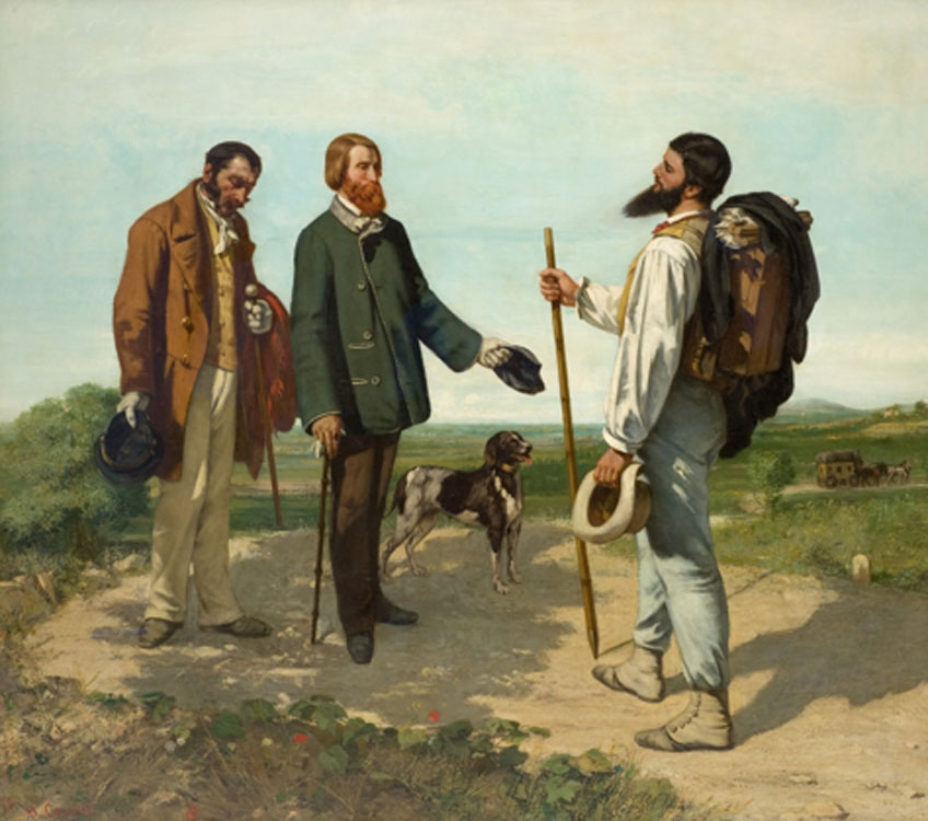 Courbet. Buenos días, señor Courbet, 1854. Musée Fabre, Montpellier