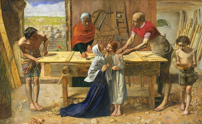John Everett Millais. Cristo en casa de sus padres, 1849-1850. Tate