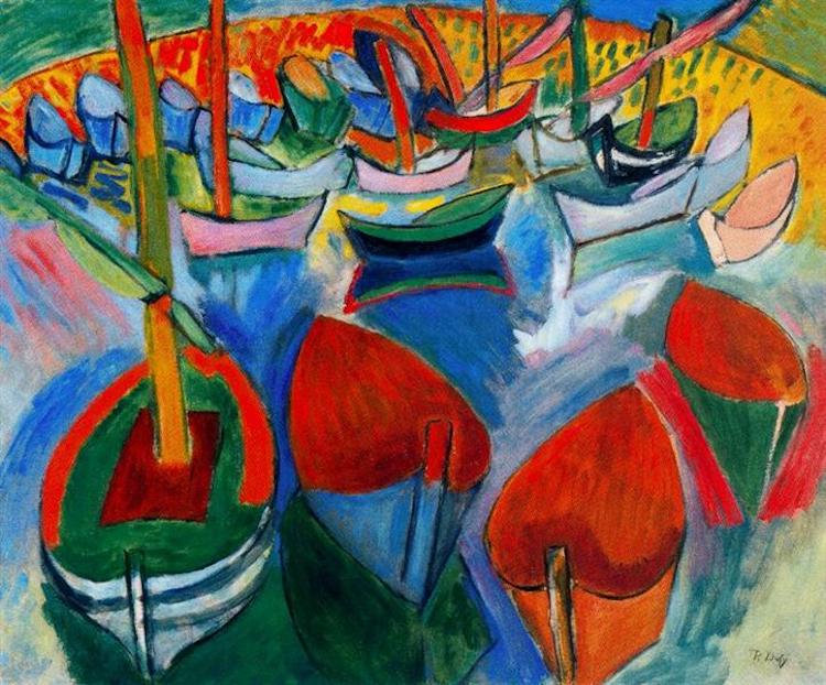 Raoul Dufy. Botes en Martigues, 1908. Courtauld Institute of Art, Londres