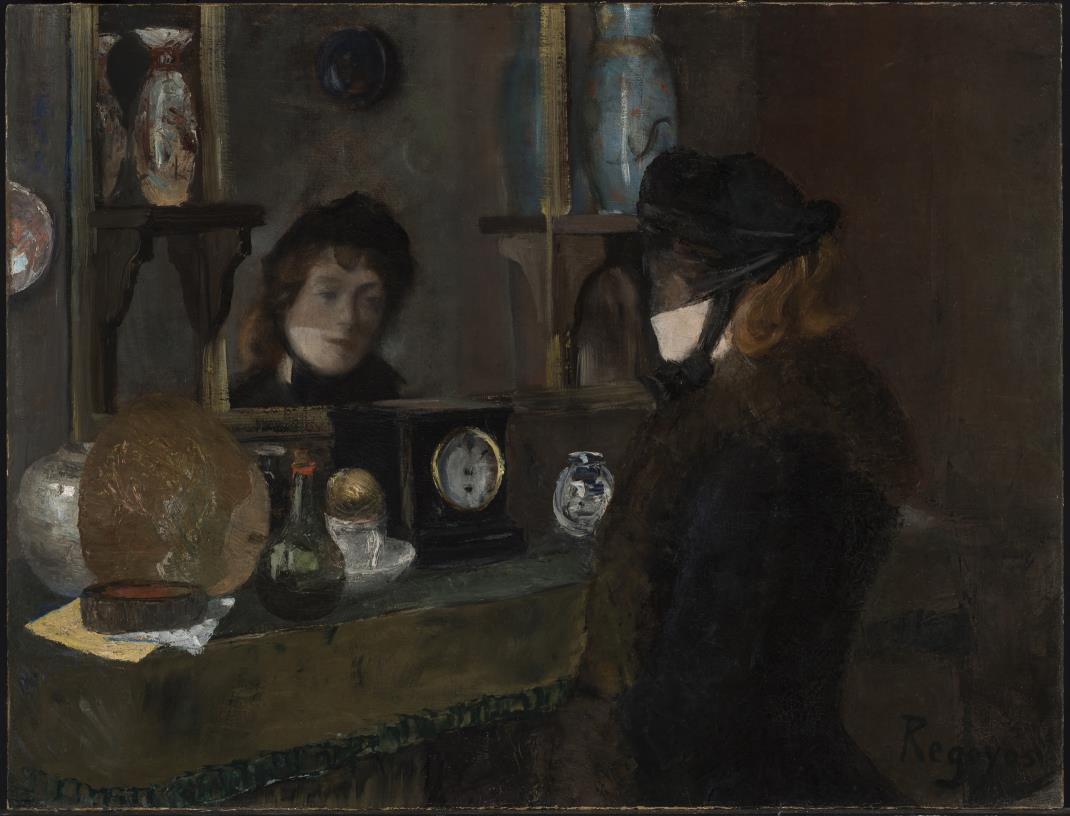 Darío de Regoyos. Dama ante el espejo, 1885