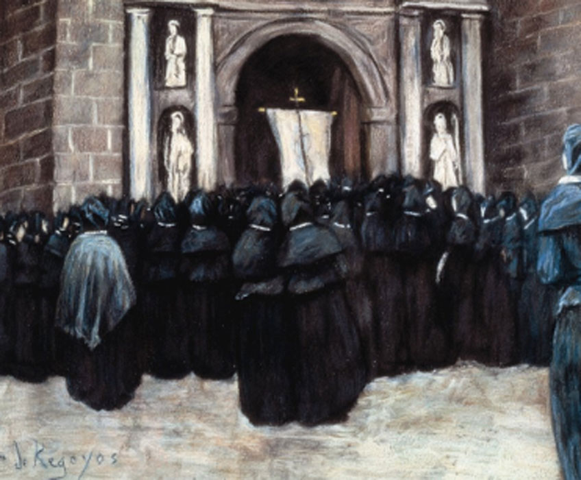 Darío de Regoyos. Hijas de María (fragmento), 1891