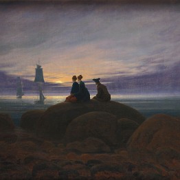 Friedrich. Puesta del sol sobre el mar, 1822