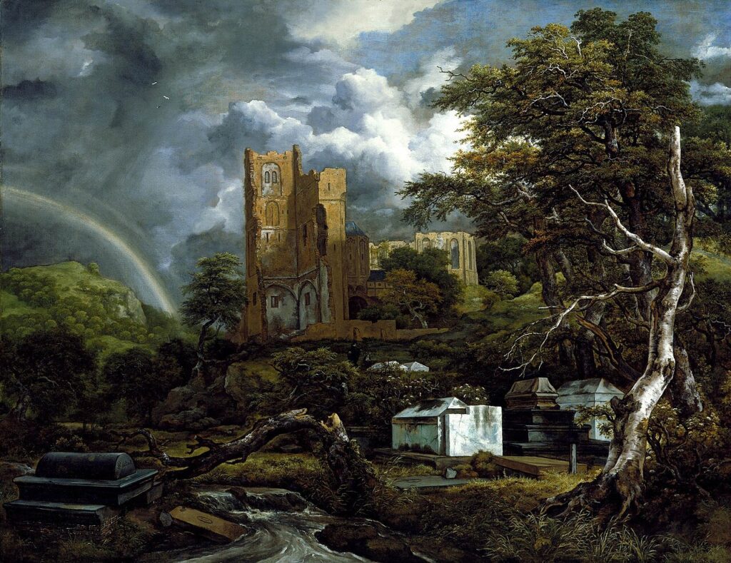 Jacob van Ruisdael. El cementerio judío, hacia 1660-1670. The Detroit Institute of Arts