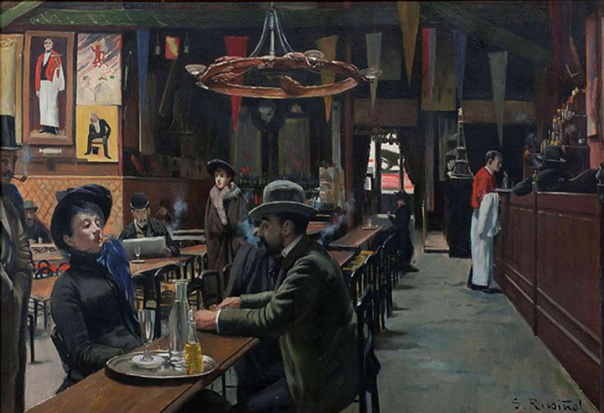 Santiago Rusiñol. Cafe des Incohérents, 1890. Museu de Montserrat