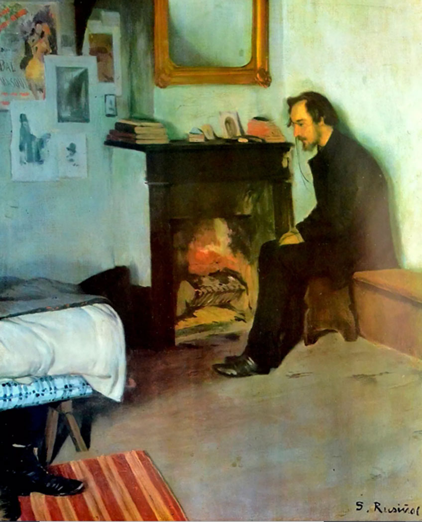 Santiago Rusiñol. Erik Satie en su estudio, 1891. Northwestern University Library