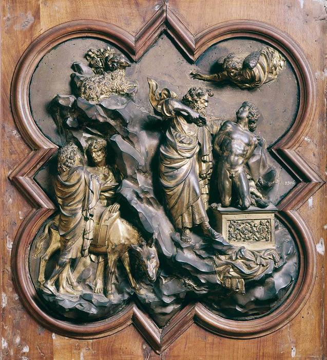 Lorenzo Ghiberti. El sacrificio de Isaac, 1401. Museo del Bargello, Florencia