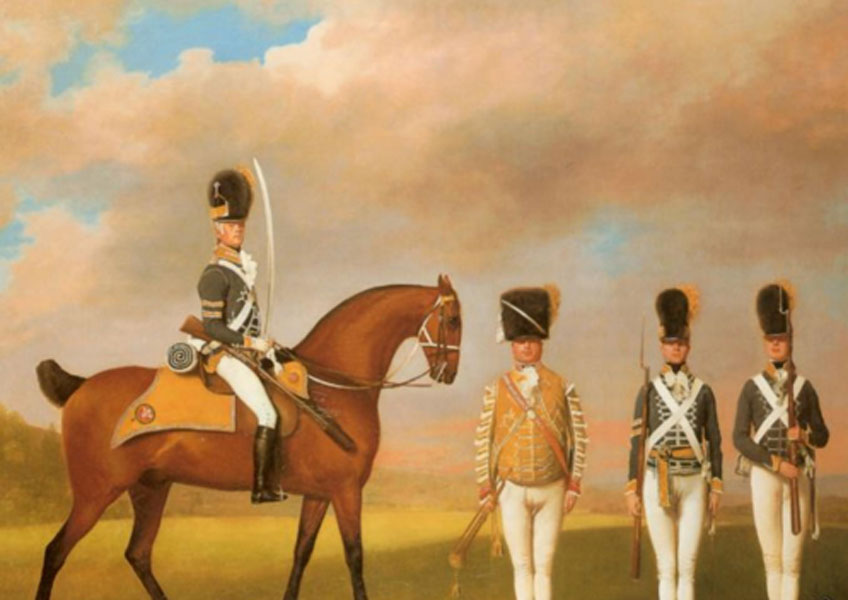 Georges Stubbs. Soldados del Décimo Regimiento de Dragones Ligeros, 1793. Colección particular